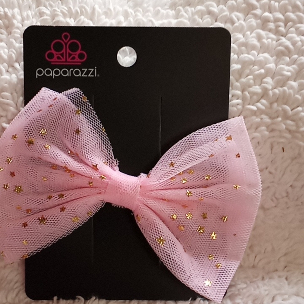 Twinkle Tulle Pink Hair Clip NWT